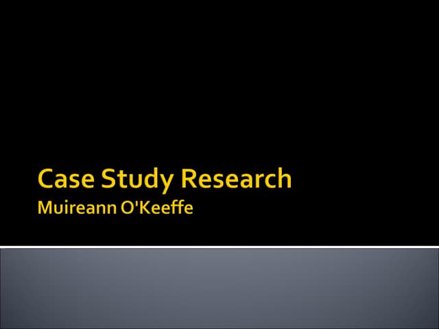 Case study Research 