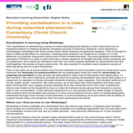 Case study using whats app | PDF