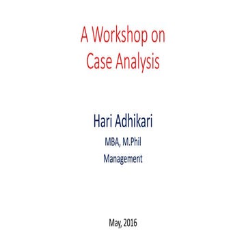 Case study workshop