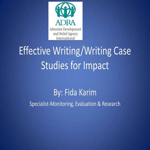 Case Study Writing