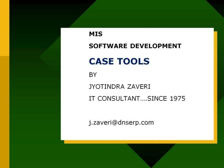 Case Tools Introduction