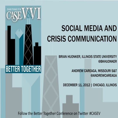 Social media and crisis communication in higher ed