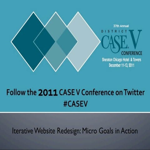 Iterative Website Redesign: Micro Goals in Action - CASEV 2011