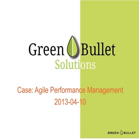 Agile Performance Management