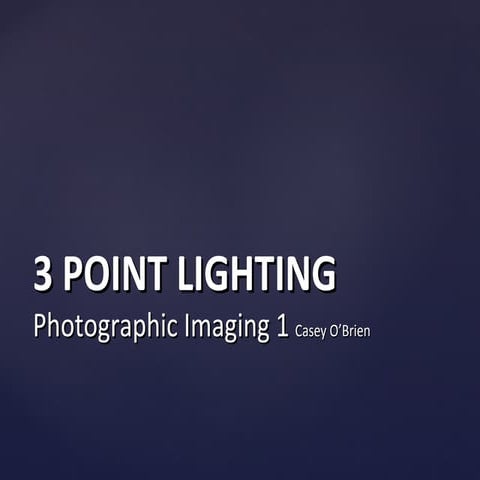 Basic photography lighting | PPT