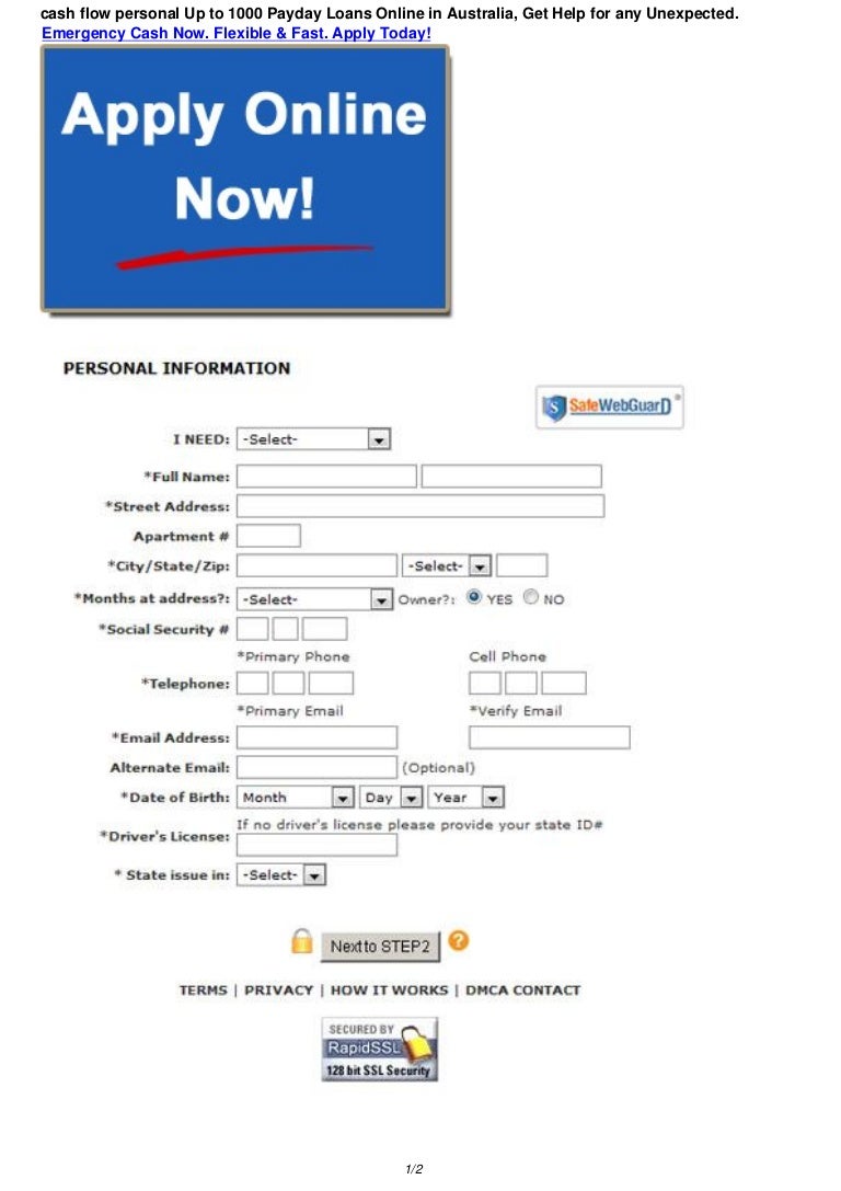 cash flow personal up to 1000 online payday loans in australia get a