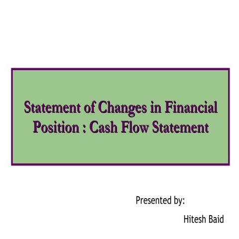 Cash Flow Statement