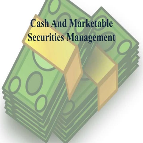 Cash and marketable securities management
