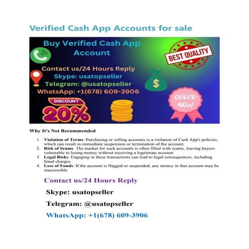 Buy Verified Cash App Accounts Of Any Country for sale Best 1 Site