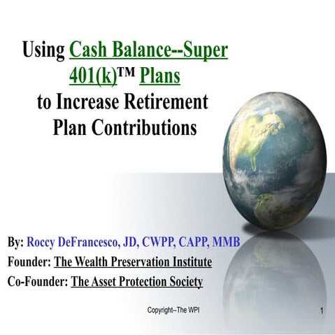 Cash Balance Presentation | PPT