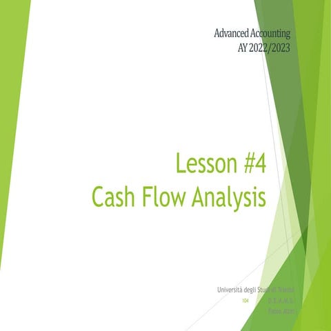 How to calculate Analysis Cash Flow for a company