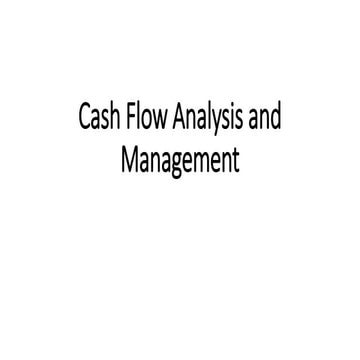 BT8010: Cash flow analysis and management