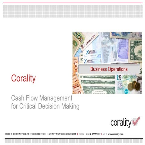 Corality - Cash flow management for critical decision making