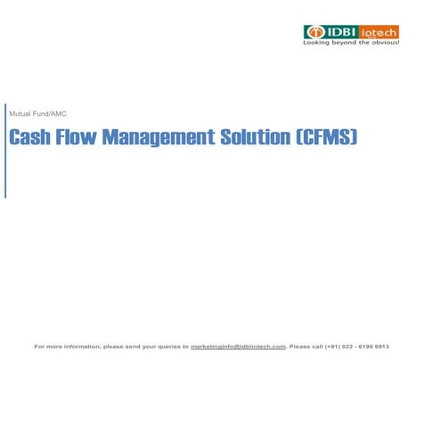 IDBI Intech - Cash flow management solution