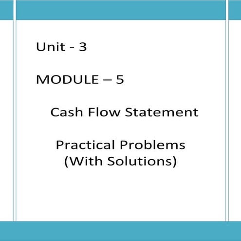 Cash flow statement