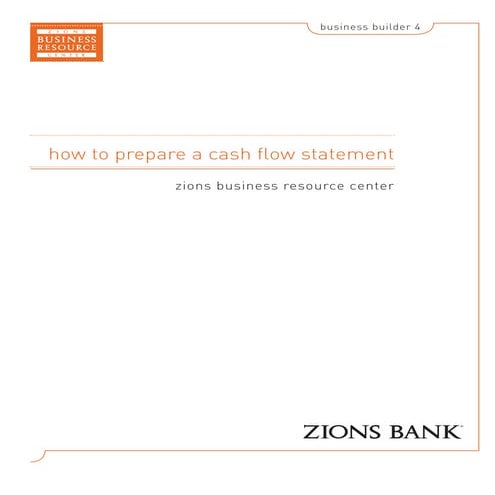 Cash flow statement prep