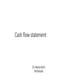 Cash flow statement session 1