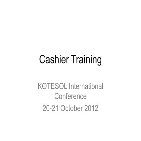 Cashier Training Material