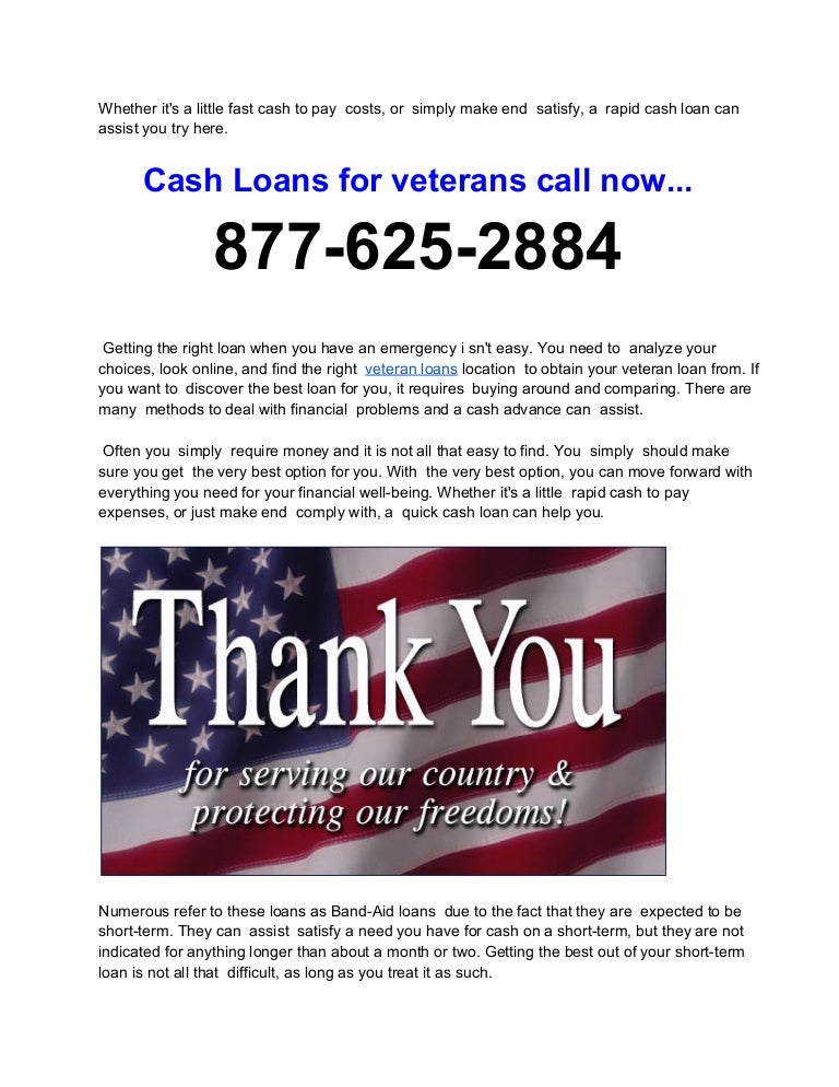 Personal Loans For Veterans >> Cash Loans For Disabled Veterans 1 877 625 2884 Personal Loans For Veterans >> Cash Loans For Disabled Veterans 1 877 625 2884