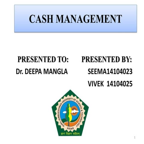 Cash management