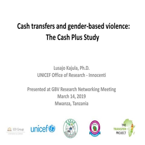 Tanzania’s “Unjana Salama” Adolescent Cash Plus Program | PPTX