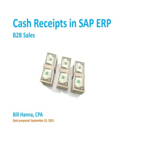Cash Receipts in SAP ERP