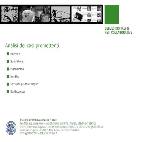 casi studio di Brambilla e Meduri (gruppoF)