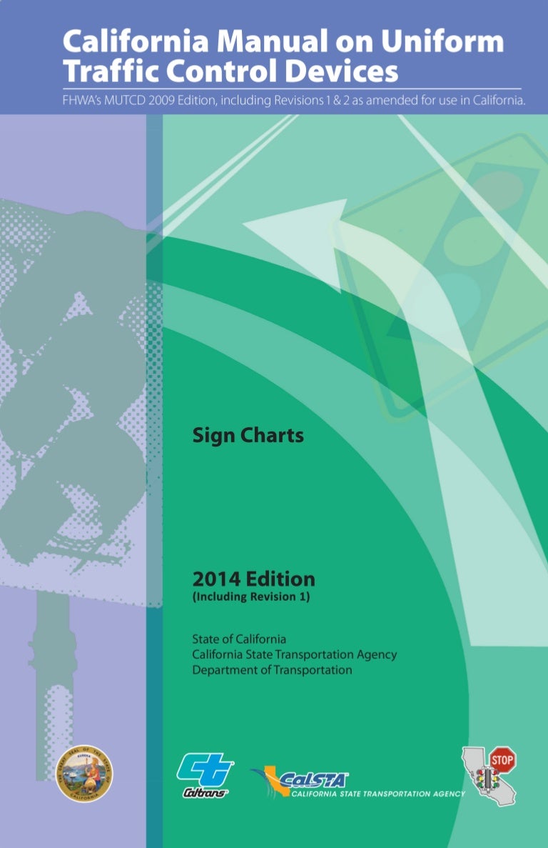 California Mutcd Sign Charts