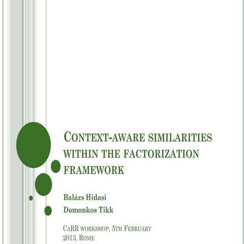 Latent factor models for Collaborative Filtering | PDF