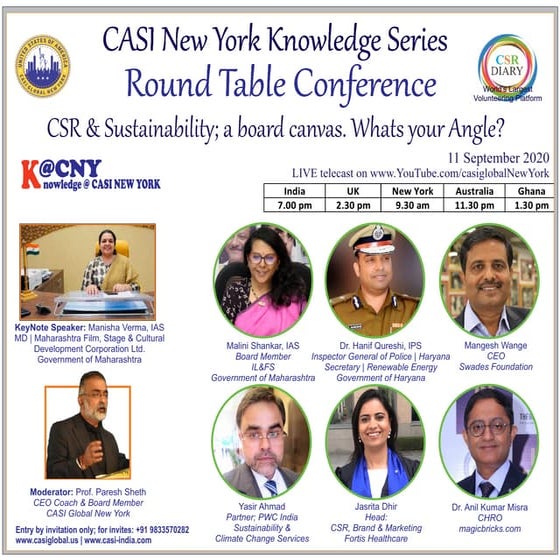 Manisha Verma, IAS at CASI New York Knowledge Series | PDF