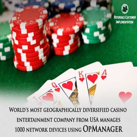 Casino Entertainment Company from USA manages 3000 devices using OpManager