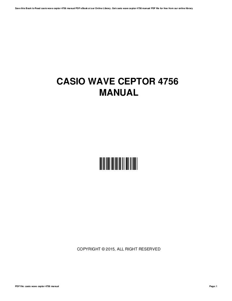 casio wave ceptor manual