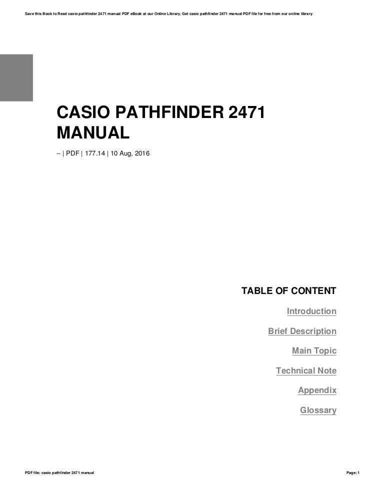 casio protrek 2471