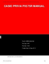casio px-575r manual Download free pdf for casio px-575r music keyboard manual.