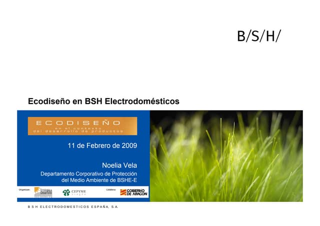 Ecodiseño en BSH Electrodomésticos