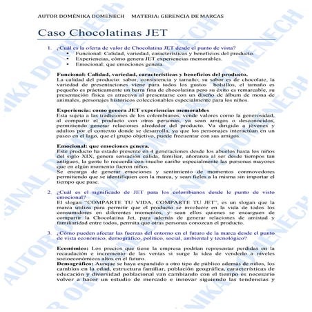 Caso chocolatinas jet