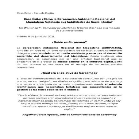 Caso Éxito: ¿Cómo la Corporación Autónoma Regional del Magdalena fortaleció s...