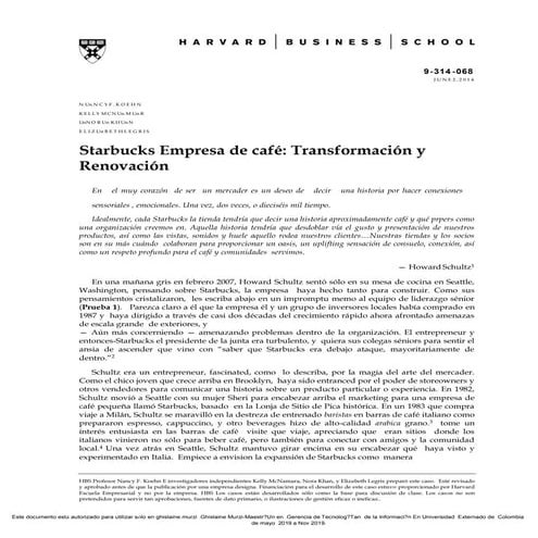 Caso de estudio harvard