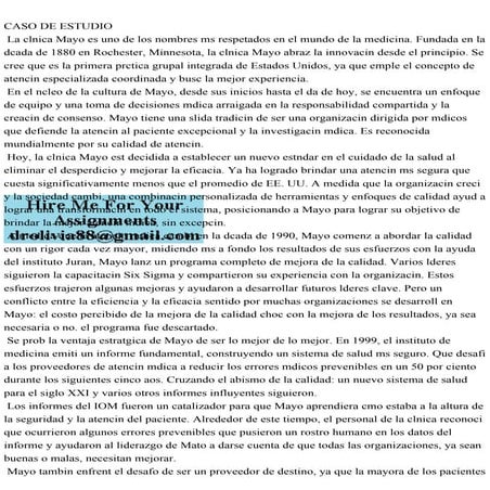 CASO DE ESTUDIO La cl�nica Mayo es uno de los nombres m�s respetad.pdf