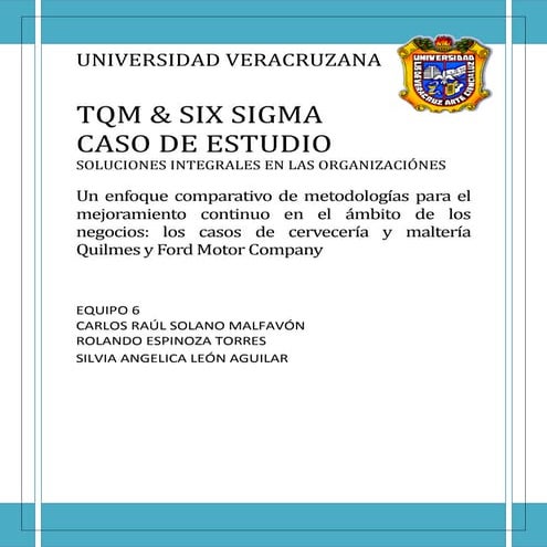 Caso de estudio tqm & six sigma