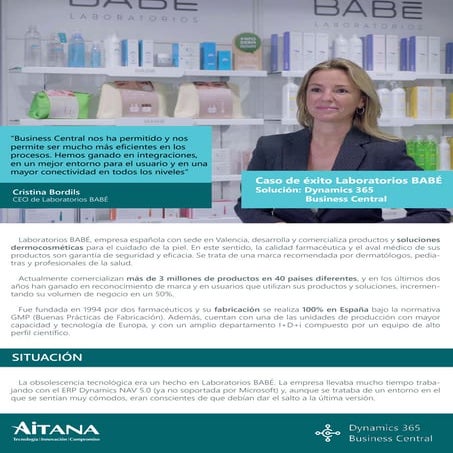 Caso de Éxito Laboratorios BABE - Dynamics 365 Business Central
