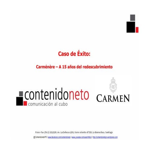 Caso de éxito: Carmenere
