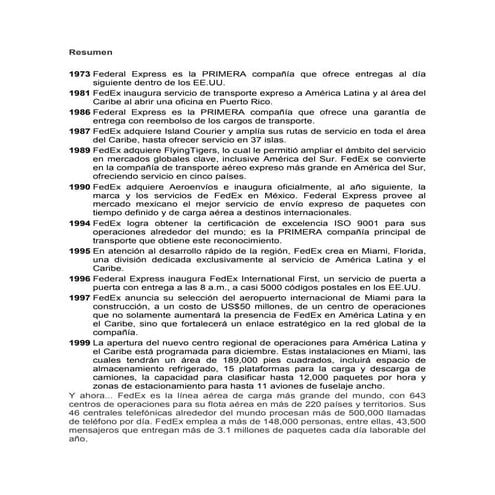Caso estudio fedex
