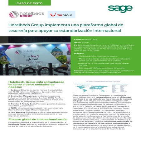 Hotel Beds mejora su rendimiento apostando por la tecnología Sage XRT Treasury