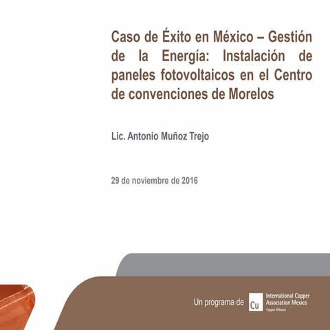 Caso de Éxito en México – Gestión de la Energía: Instalación de paneles fotov...