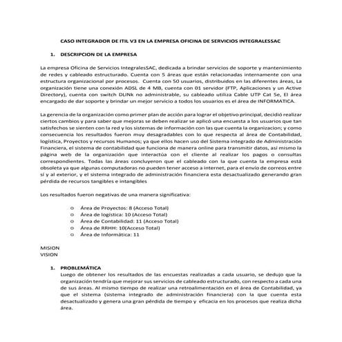 Caso integrador de itil v3