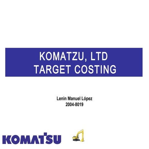 strategic analysis case Komatzu