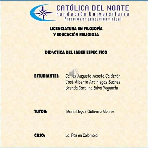 Caso, la paz en colombia