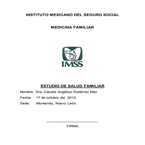 MODELO HISTORIA CLINICA FAMILIAR MEXICANO