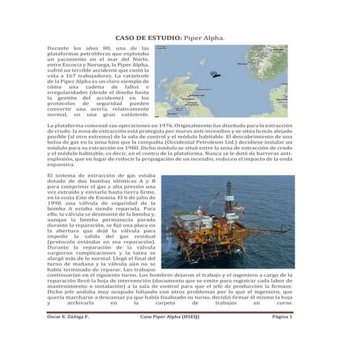 Caso piper alpha (ambiental) | PDF